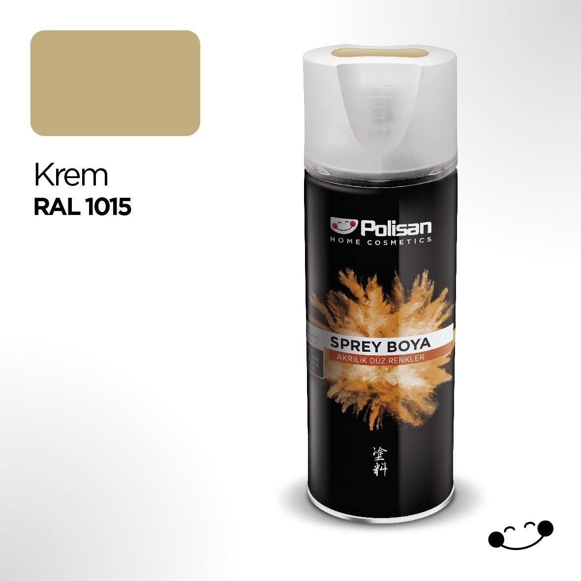 POLİSAN SPREY BOYA AKRİLİK KREM RAL 1015