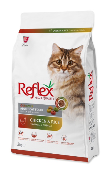 Reflex Gourmet Tavuklu Pirinçli Yetişkin Kedi Maması 2 Kg