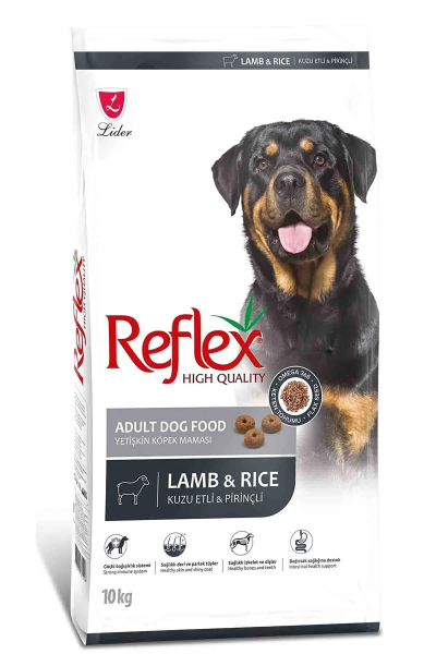 Reflex Kuzulu-Pirinçli Yetişkin Köpek Maması 10 Kg