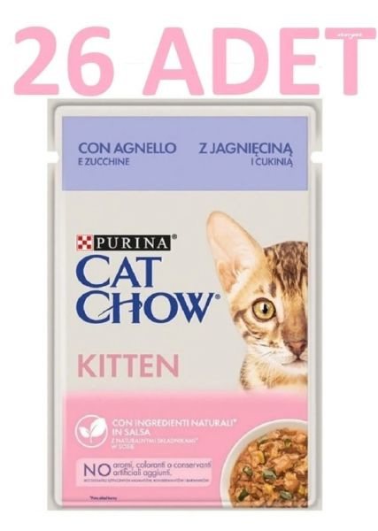 Proplan Cat Chow Kıtten Kuzulu Kedi Pouch 26X85Gr