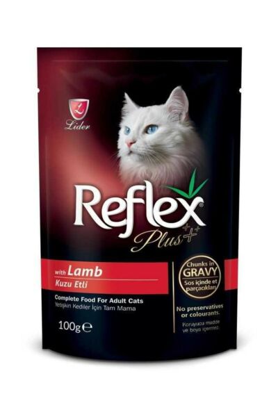 Reflex Plus Kuzu Etli Yetişkin Kedi Pounch 100Gr