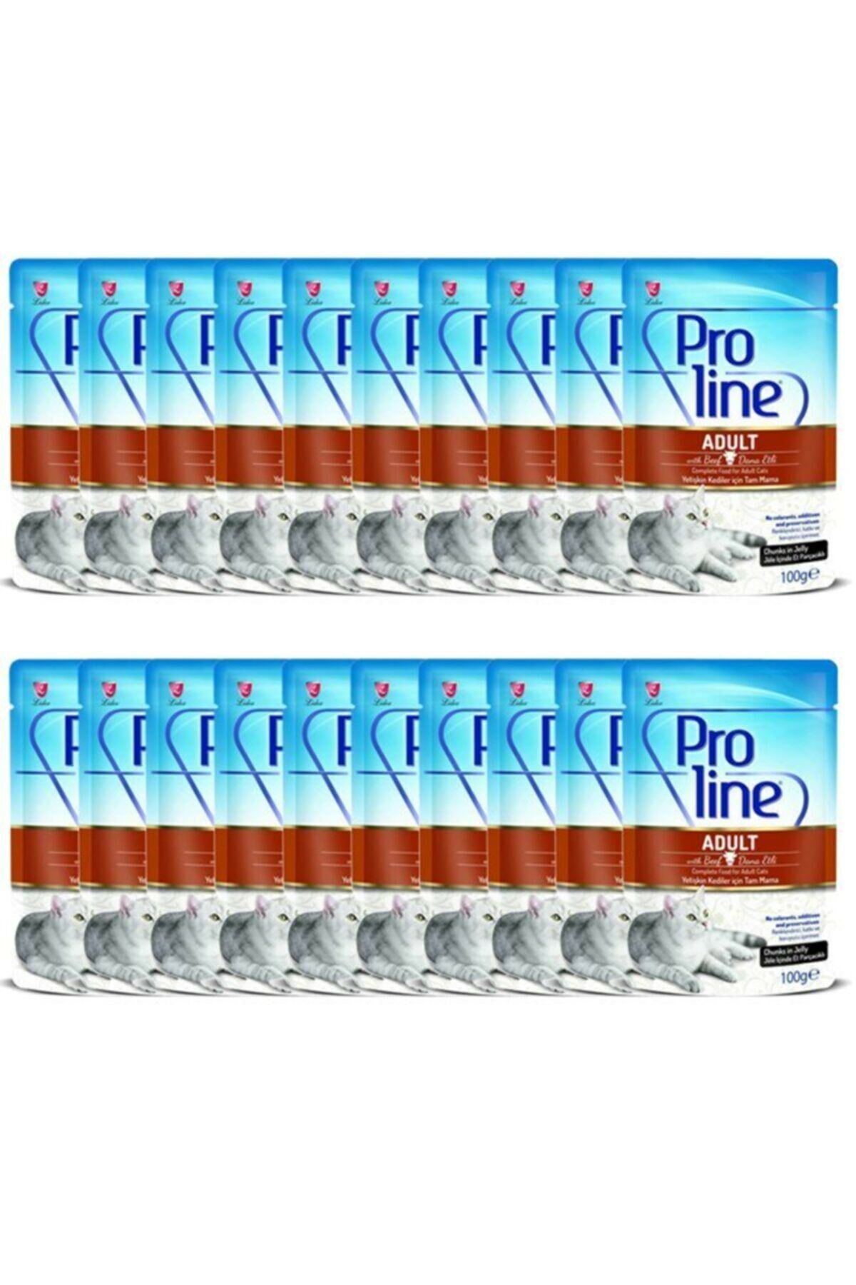 Proline Yetişkin Kediler Için Jöleli Dana Etli Yaş Mama 100 Gr X 20 Adet