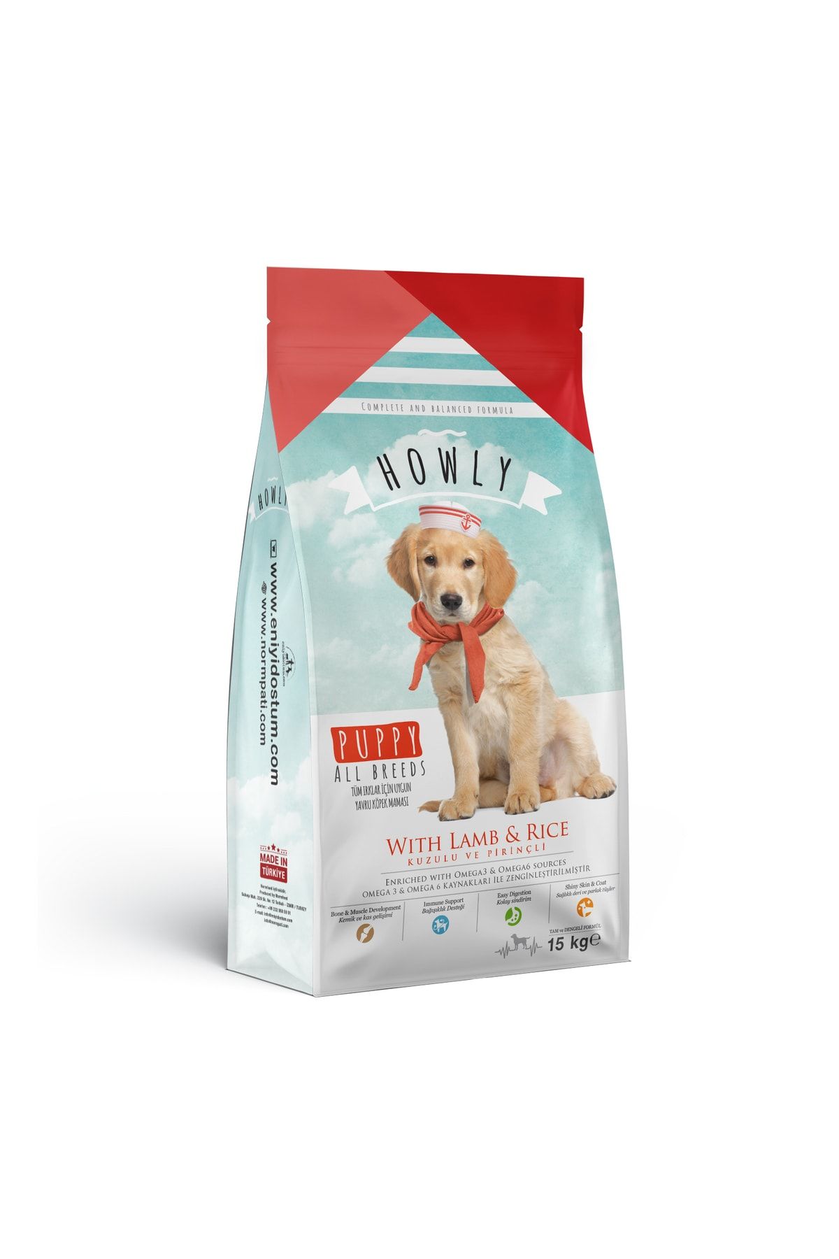 Howly Kuzulu-Pirinçli Puppy Yavru Köpek Maması 15Kg