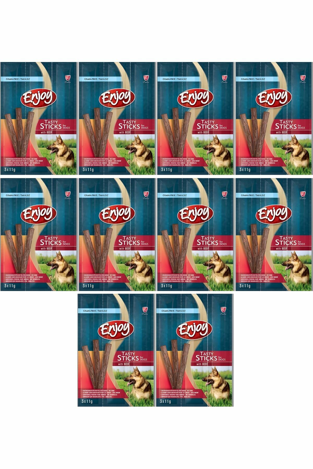 Enjoy Köpek Biftekli Sticks Ödül Çubuğu 3x11 Gr * 10 Adet