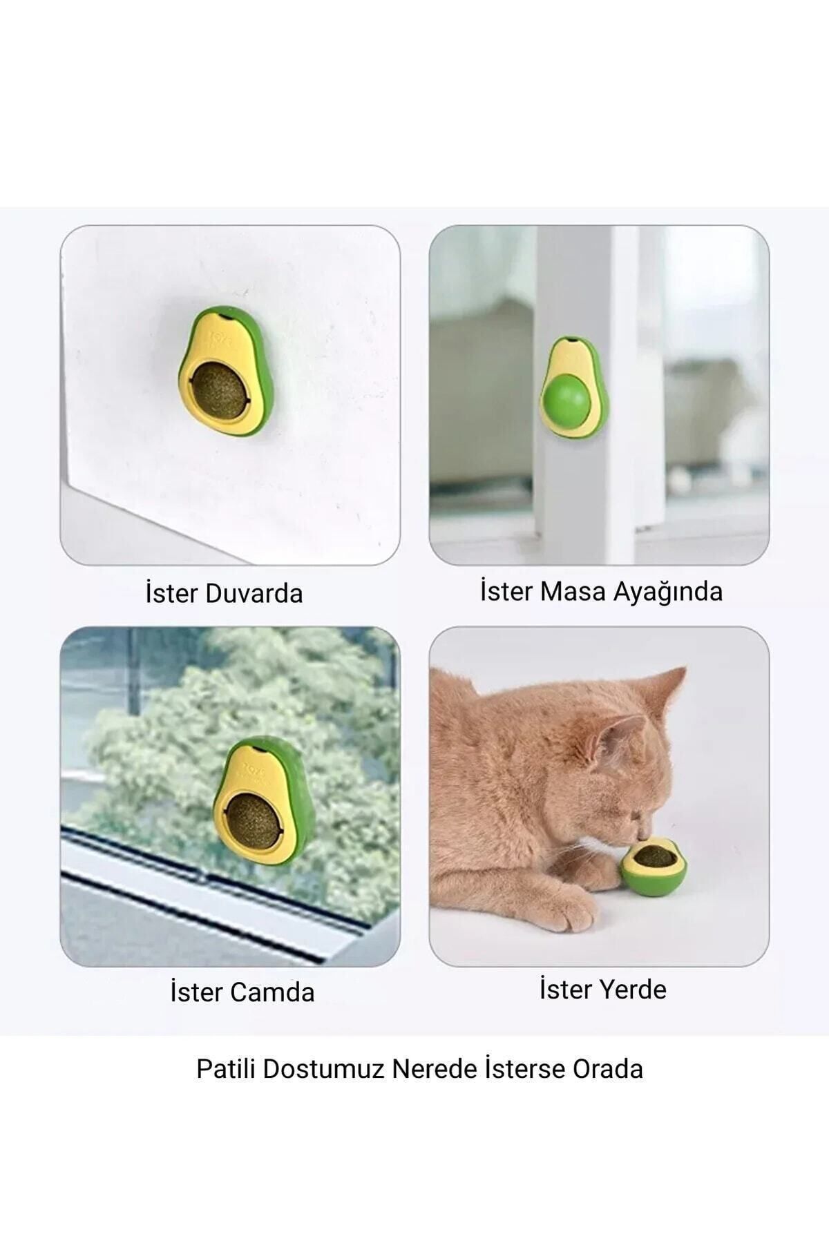 Küppet Avokado Catnip Avokado Kedi Çimi Topu Avokado Kedi Nanesi Oyuncağı