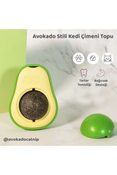 Küppet Avokado Catnip Avokado Kedi Çimi Topu Avokado Kedi Nanesi Oyuncağı