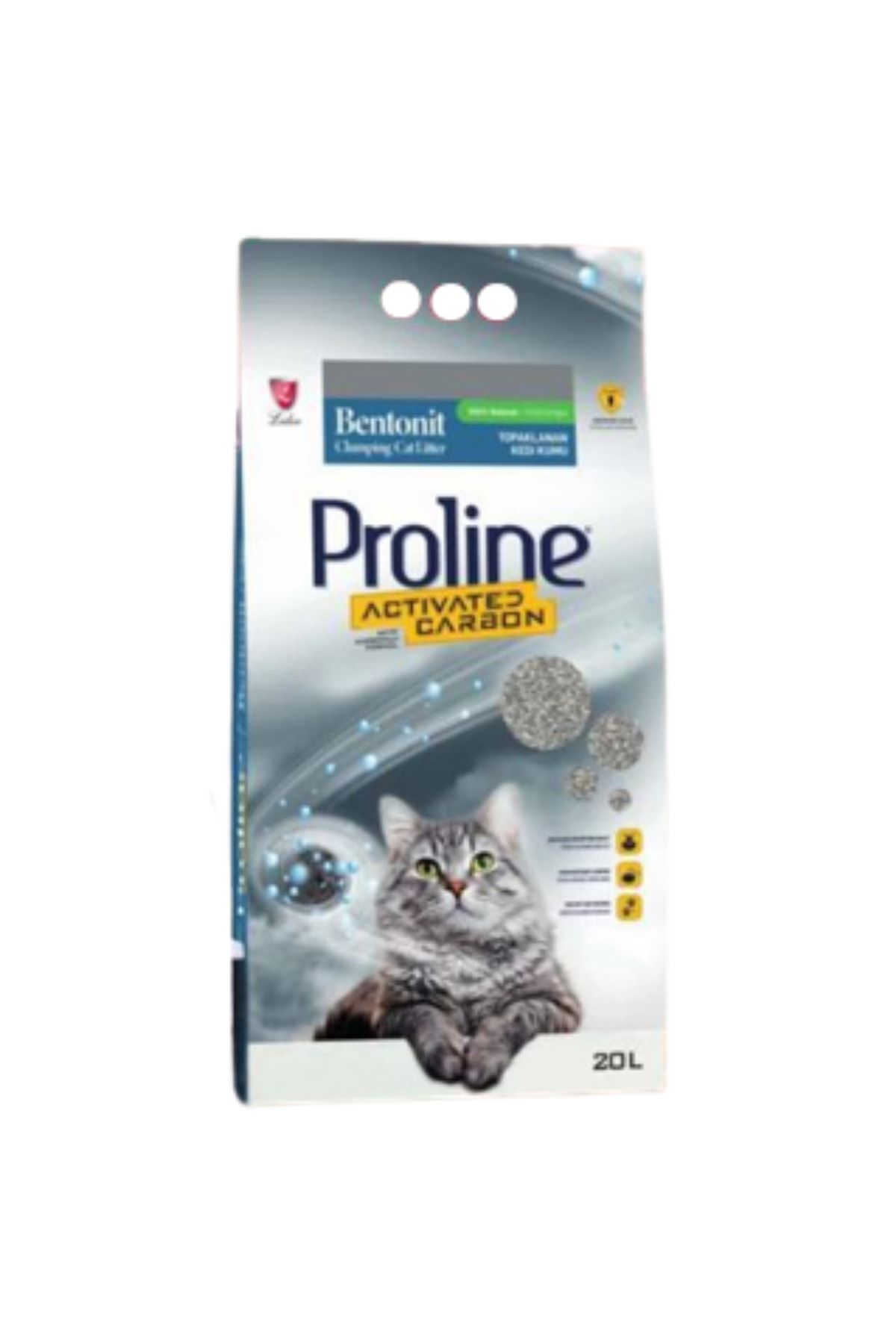 Proline Aktif Karbonlu Topaklanan 20 lt Bentonit Kedi Kumu