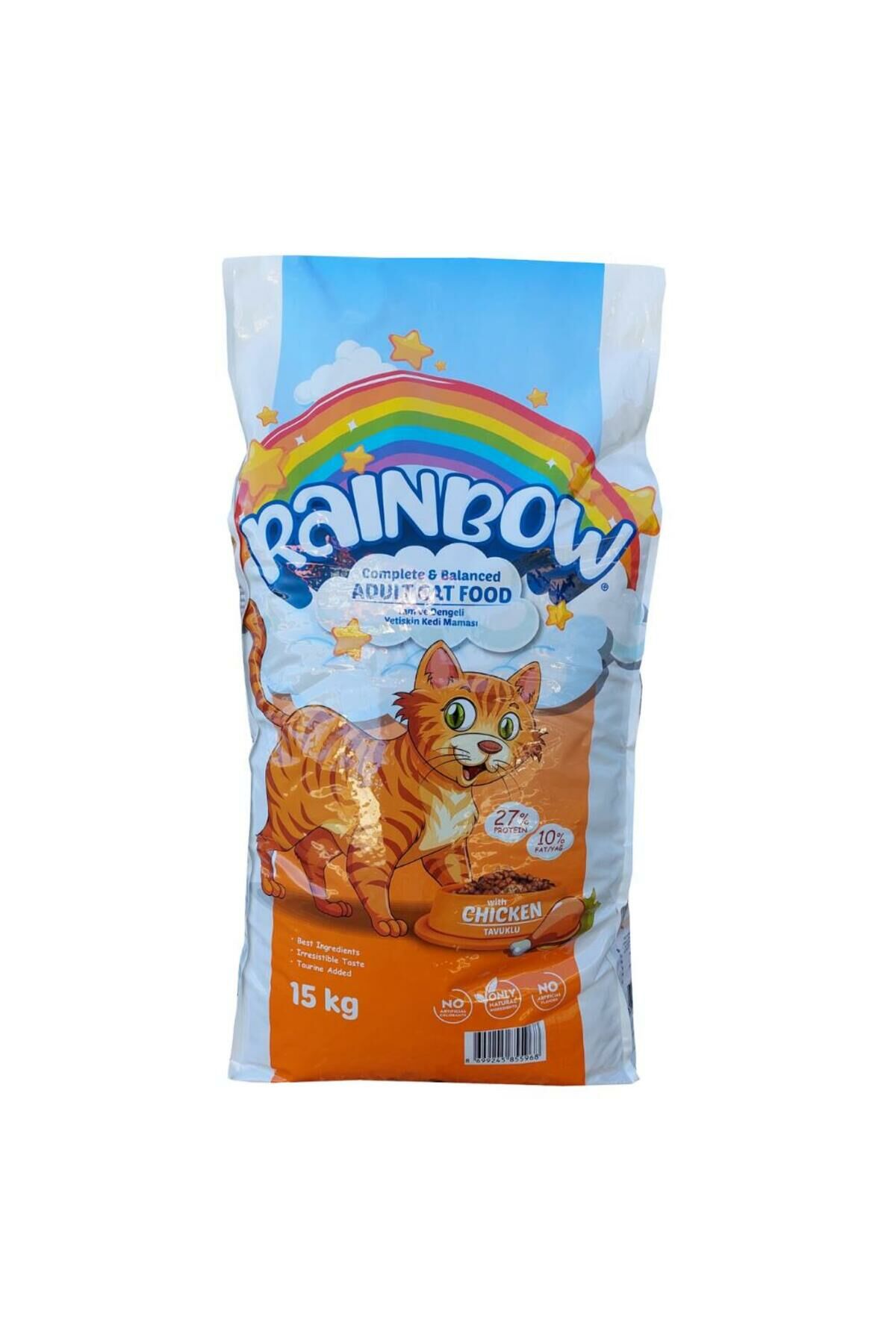 Rainbow Tavuklu Yetişkin Kedi Maması 15 Kg