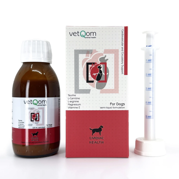 VETQOM Köpek Cardiac Health – Kalp Sağlığı – Kilo Kontrolü – 120 ml.