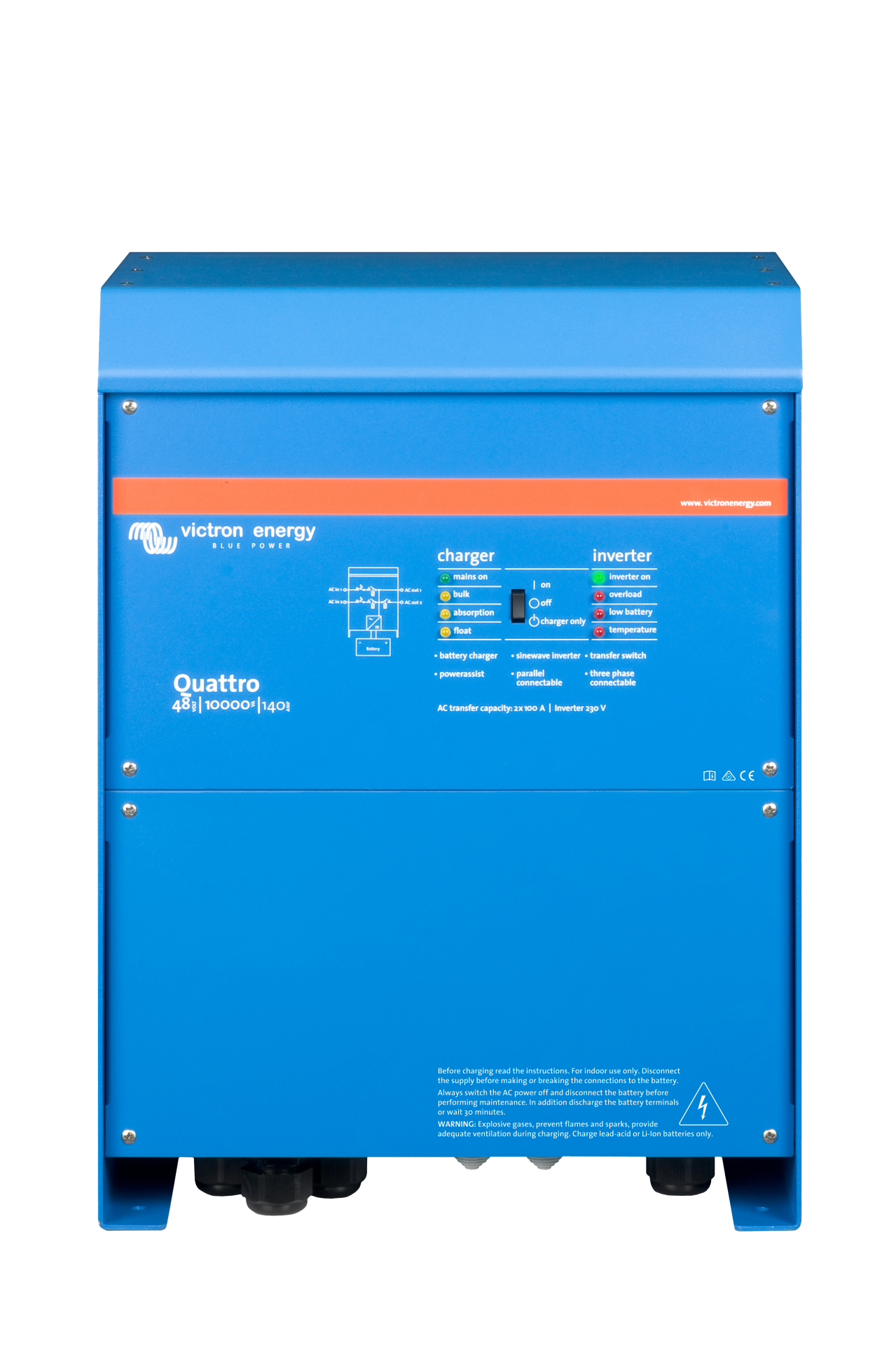 Inverter/Charger 10000VA, QUA481030010, Victron