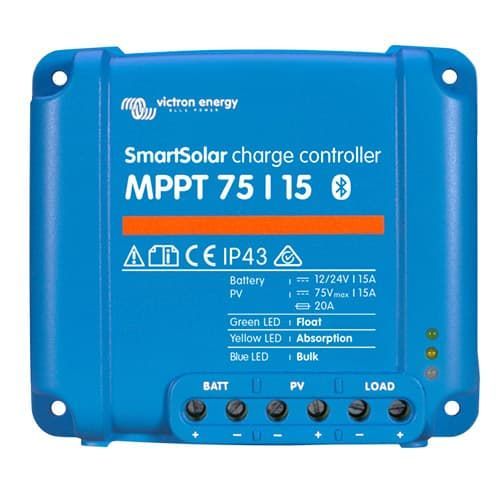 12/24V 15A MPPT Solar Charge Controller, SCC075015060R, Victron