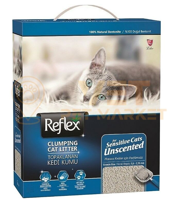 Reflex Hassas Kediler İçin Parfümsüz Topaklanan Kedi Kumu 6 lt