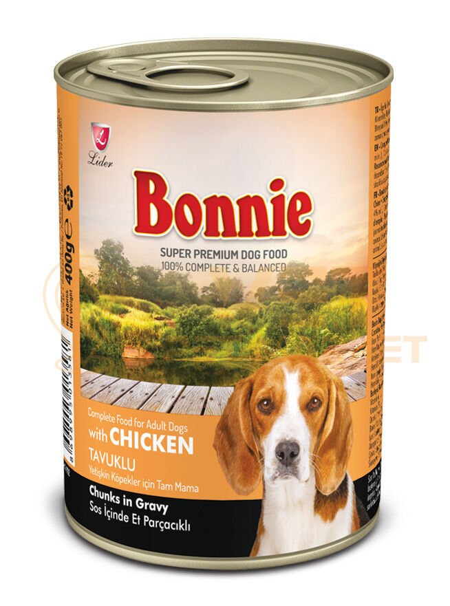 Bonnie Tavuklu Yetişkin Köpek Konservesi 400 gr