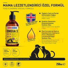 KIKI Kediler ve Köpekler İçin Omega 3 – Somon Yağı – Balık Yağı – Lezzet Arttırıcı 250 ml