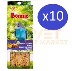 Bonnie Meyveli Muhabbet Kuşu Krakeri - 10 Kutu (30 Adet)