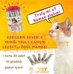 TRULY Creamy Ton Balığı & Palamut Ek Besin ve Sıvı Kedi Ödülü 14 Gr x 30 - 420 Gr