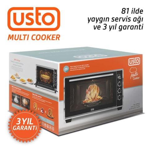 Usto 2105 Airfry Özellikli 50lt Multi Cooker Midi Fırın Beyaz