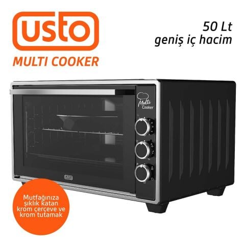 Usto 2115 Airfry Özellikli 50lt Multi Cooker Midi Fırın Siyah
