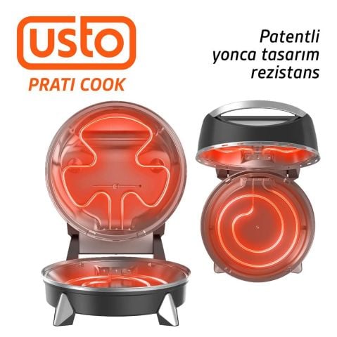 USTO 2850 Prati Cook Çok Amaçlı Pişirici Siyah