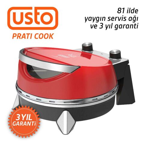 USTO 2855 Prati Cook Çok Amaçlı Pişirici Kırmızı