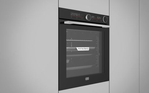 Usto 5201 A+ Enerji Sınıfı Buharlı Pişirme ve Airfry Özellikli Multifonksiyon 80lt Ankastre Fırın Siyah