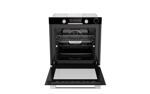Usto 5151 A+ Enerji Sınıfı Buharlı Pişirme ve Airfry Özellikli Multifonksiyon 80lt Ankastre Fırın Siyah