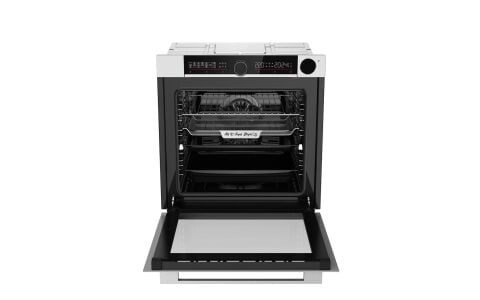 Usto 5202 A+ Enerji Sınıfı Buharlı Pişirme ve Airfry Özellikli Multifonksiyon 80lt Ankastre Fırın Beyaz