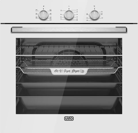 Usto 4052 A Enerji Sınıfı Airfry Özellikli Multifonksiyon Ankastre Fırın Beyaz