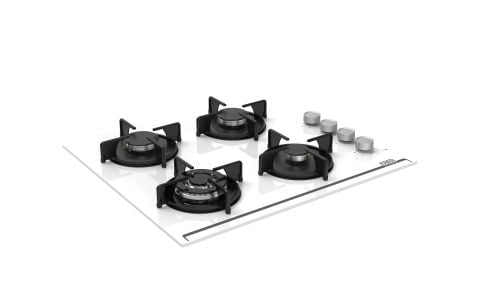 Usto 4352 Beyaz Cam 60 cm Ankastre Ocak