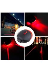 Çok Fonksiyonlu Pilli Bisiklet Led Lazer Işığı Arka Stop Lambası
