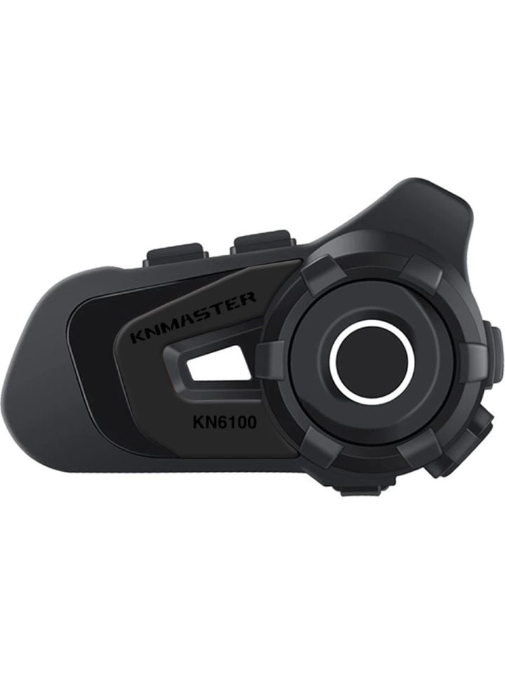 Kn6100 Motosiklet Kask Interkom Bluetooth Intercom Kulaklık Seti Siyah Çanta Hediyeli