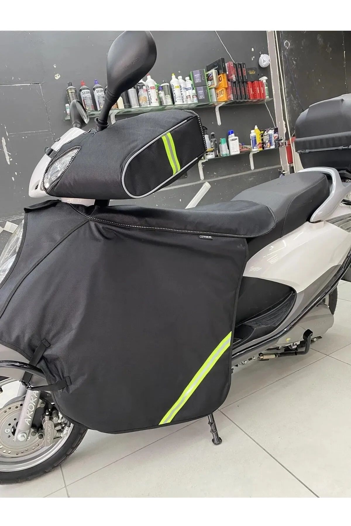 Scooter için Kışlık Yağmur ve Rüzgar Geçirmez Elcik ve Diz Örtüsü Set