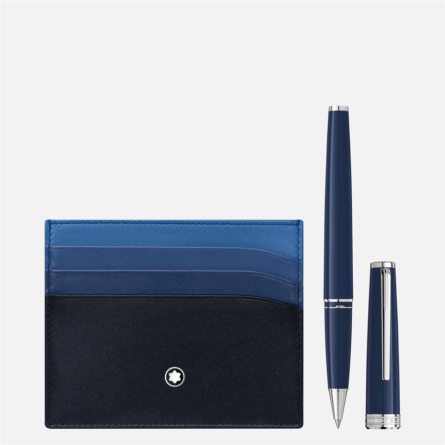 128956 Montblanc Set with PIX Blue Rollerball and Meisterstück Kartlık