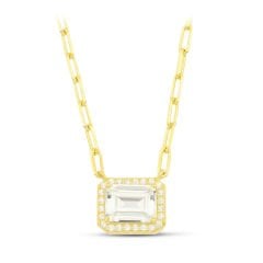 Emeral Cut Necklace 925