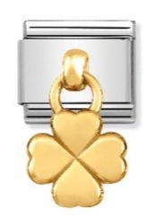 031800/02 Four Leaf Clover Charm in 18K Gold