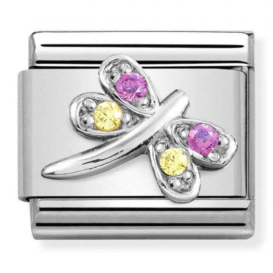 330304/40 Classic Dragonfly Crystal Charm