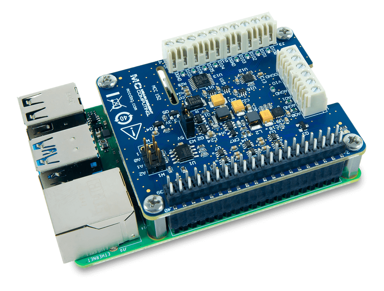 MCC 152: Voltage Output and DIO DAQ HAT for Raspberry Pi®