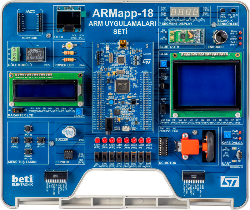 ARMapp-18 STM32 ARM Uygulamaları Seti