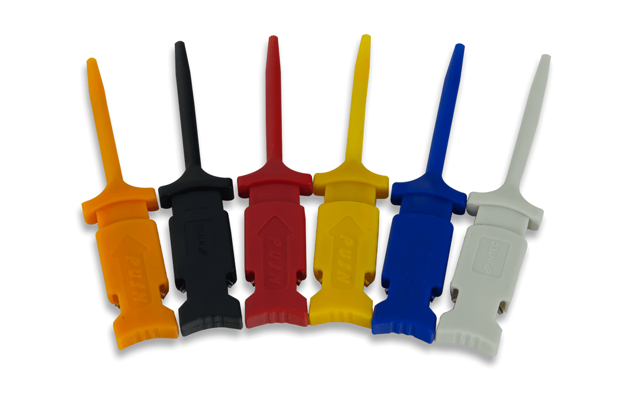 Mini Grabber Test Clips (6-pack) for use with Instrumentation Flywires