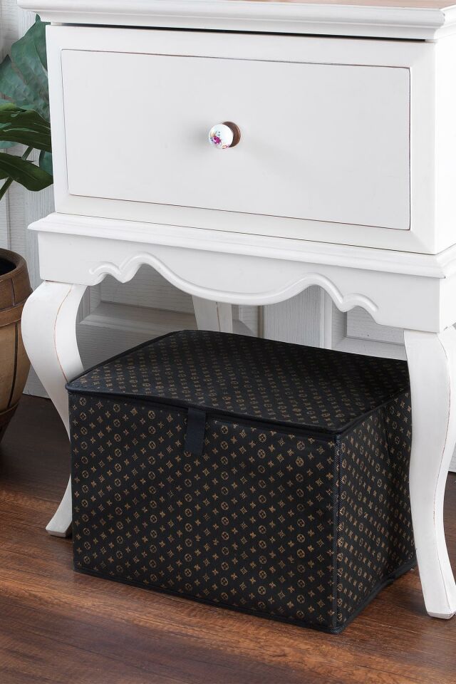 Crate | Maxi Çok Amaçlı Organizer Düzenleyici Kutu | Hurç Sandık 40x50x30 Cm Siyah