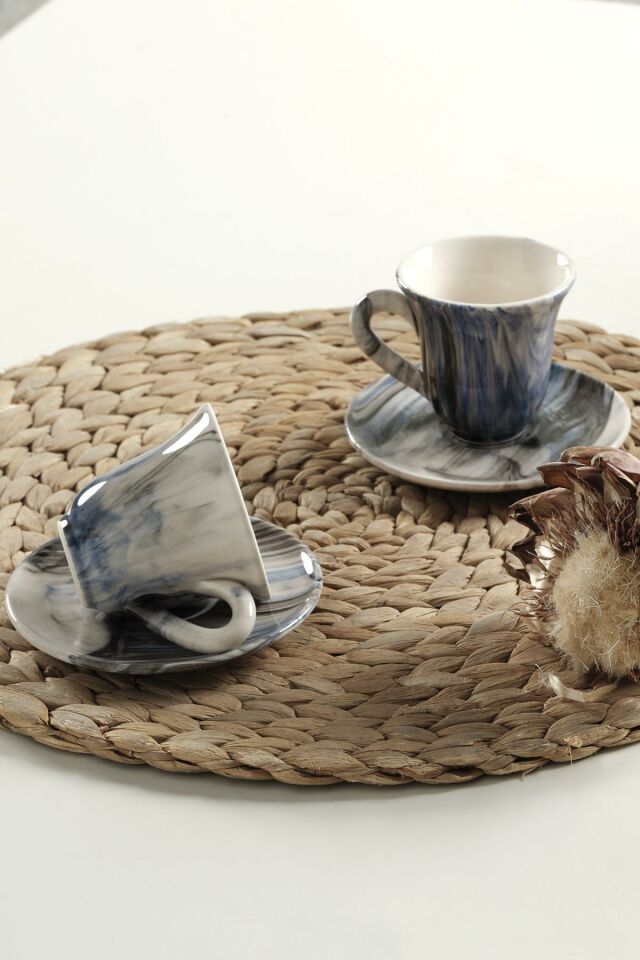 Gift Kahve Fincan Takımı 2 Kişilik El Yapımı Türk Kahvesi Expresso Fincanı Seti Kahve