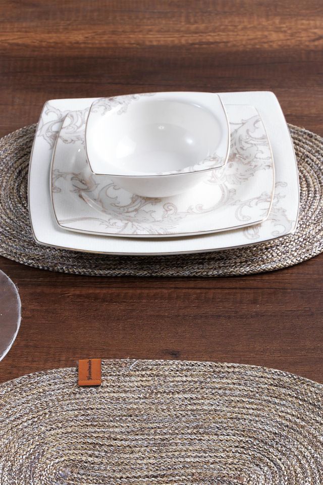 2 Adet Oval Supla | Amerikan Servis Runner | Tabak, Tava, Altlığı Sofra Sunumluk