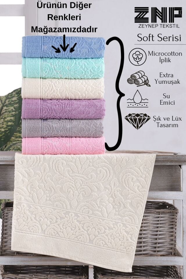 Soft | 2'li 50x90 Cm El&yüz Havlu Seti Krem