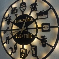 Elektrikçiler ve Elektrik Firmalarına Özel Duvar Saati