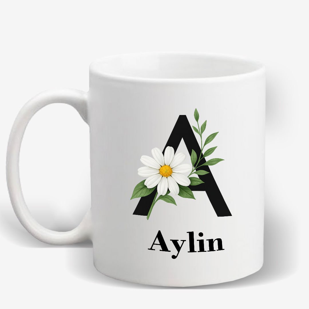 A Harfi İsime Özel Kupa Bardak