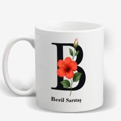 B Harfi İsime Özel Kupa Bardak