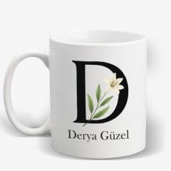 D Harfi Kişiye Özel Kupa Bardak