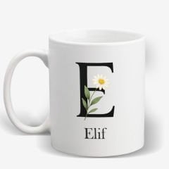 E Harfi İsime Özel Kupa Bardak