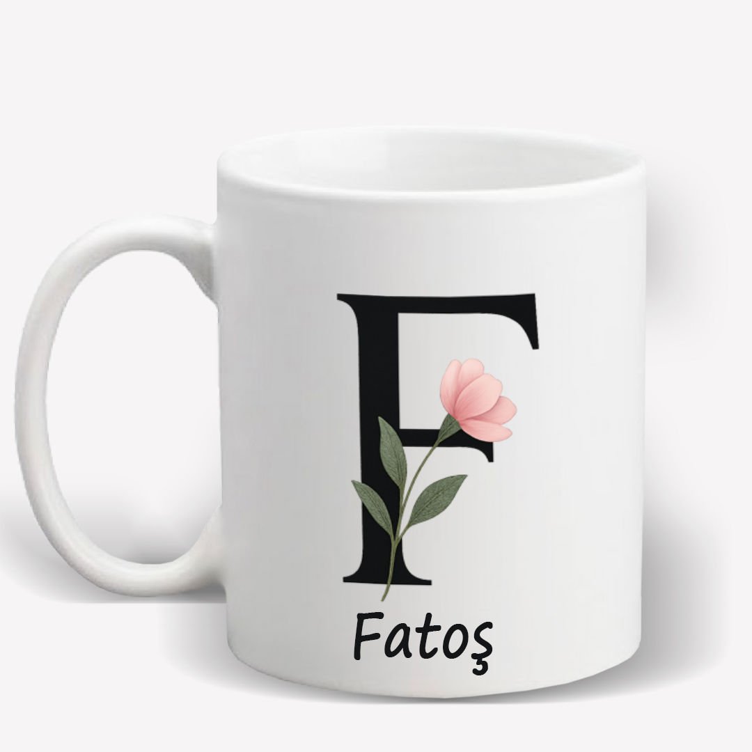 F Harfi İsime Özel Kupa Bardak