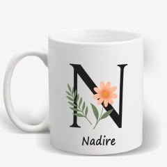 N Harfi İsime Özel Kupa Bardak